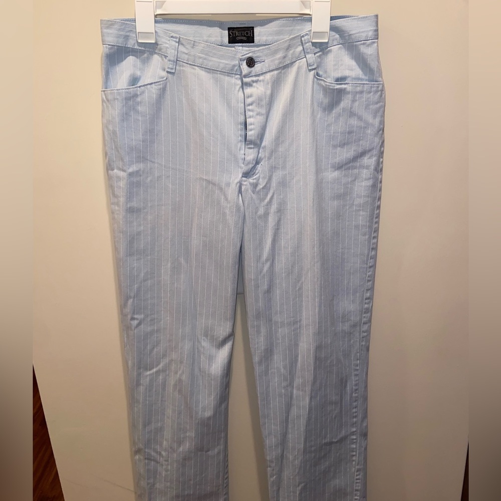 Pants/Jeans Blue with thin white stripes